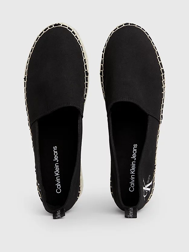 Tênis espadrille de lona com plataforma