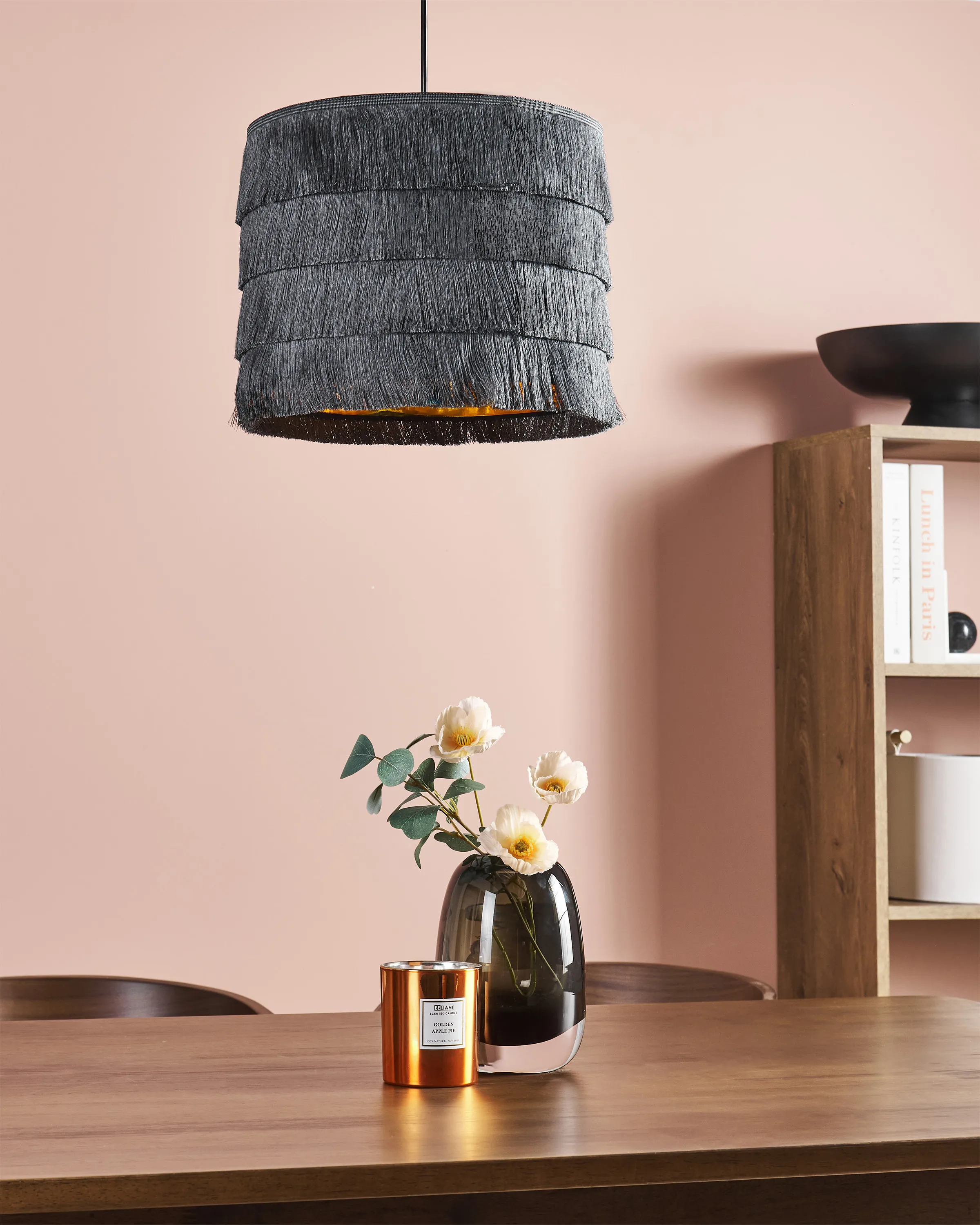 Hanglamp SUAPURE Stof Zwart