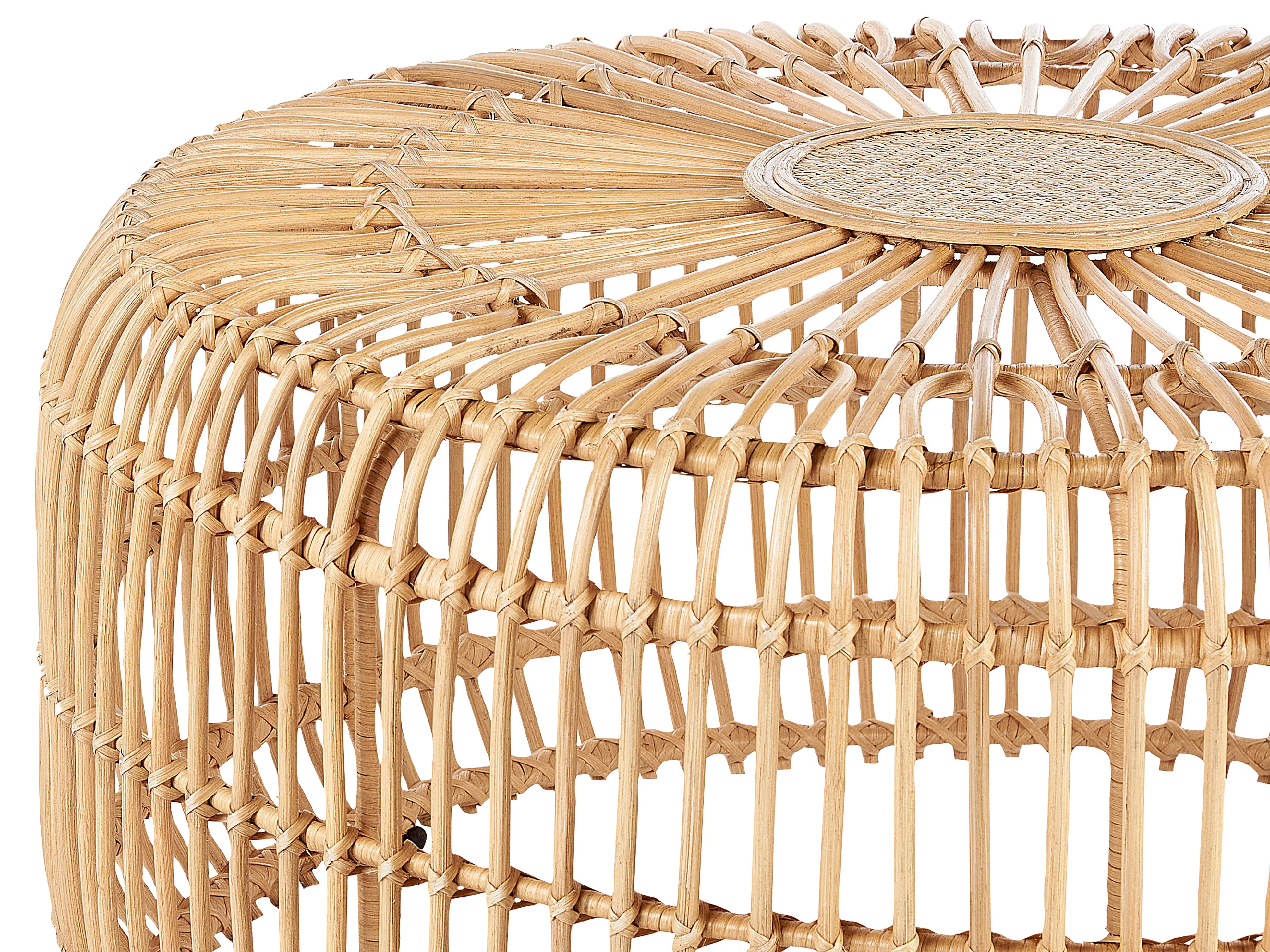 Tuin salontafel RANDAZZO 85 cm 85 cm Rotan Lichtbruin