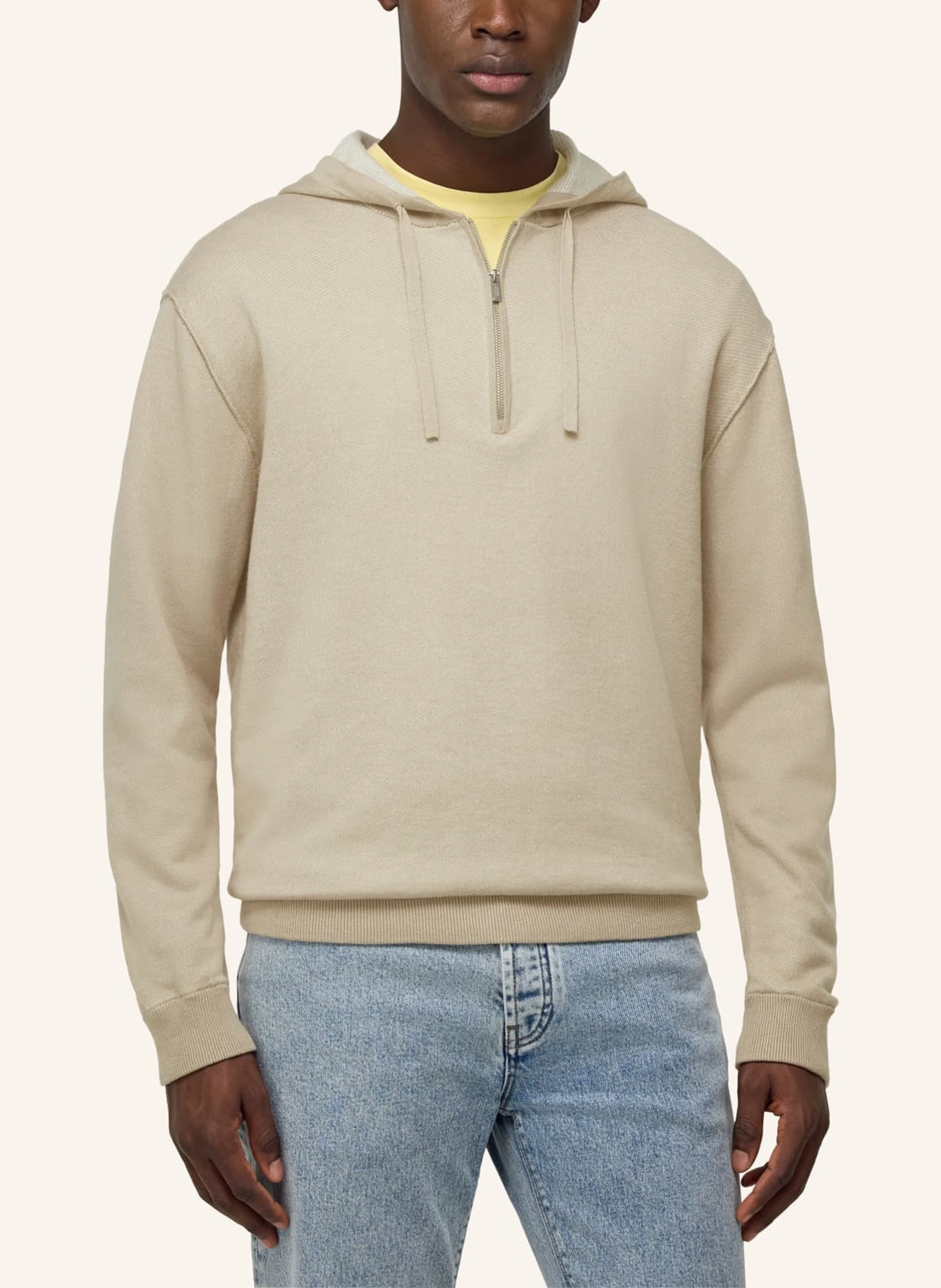 BOGGI MILANO Strick-Hoodie mit Seide