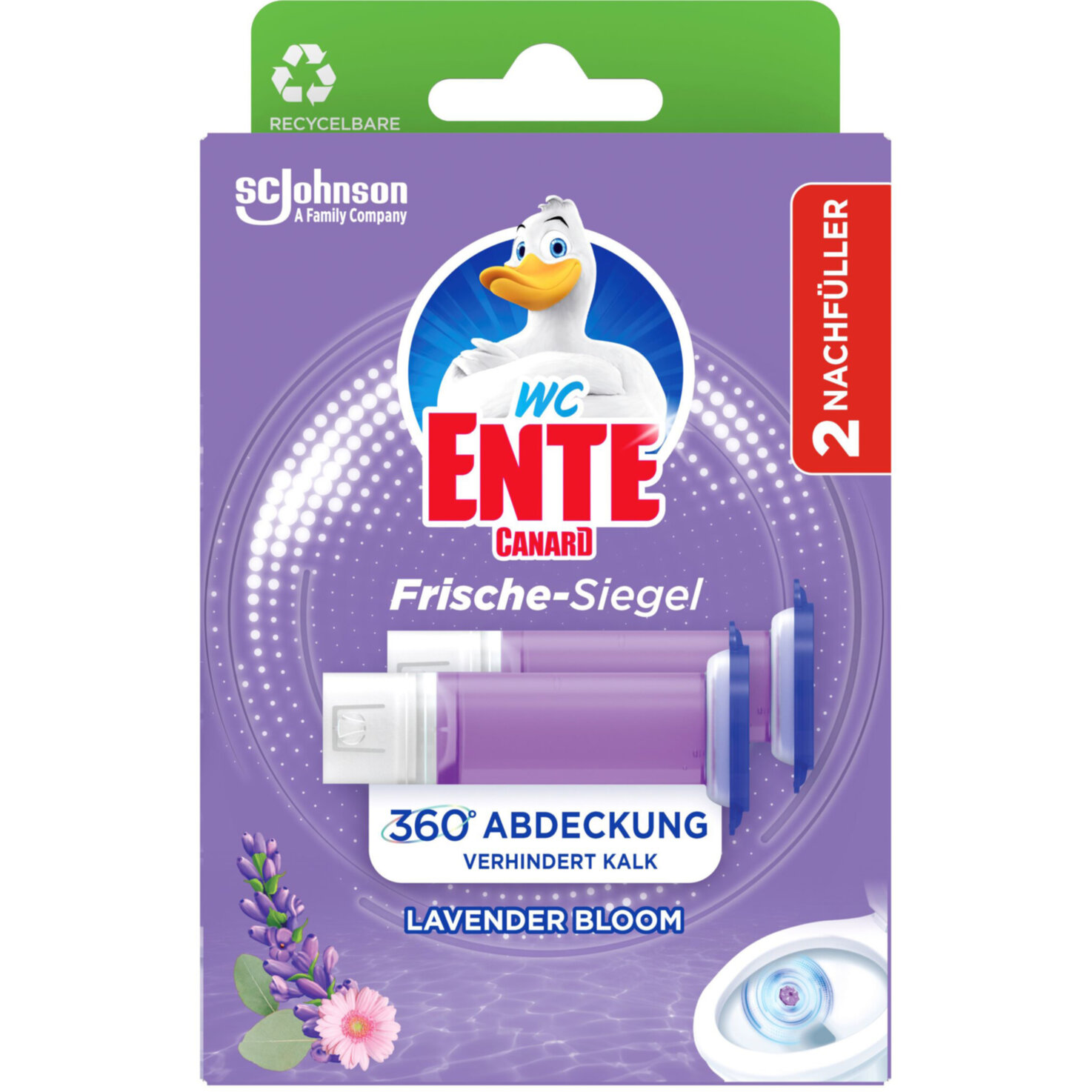 WC-Ente Frische-Siegel 2er Nachfüller Lavender Bloom