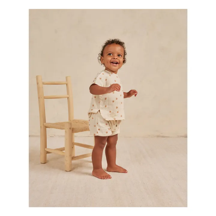 Quincy Mae T-Shirt et Short Oranges | Blanc cassé
