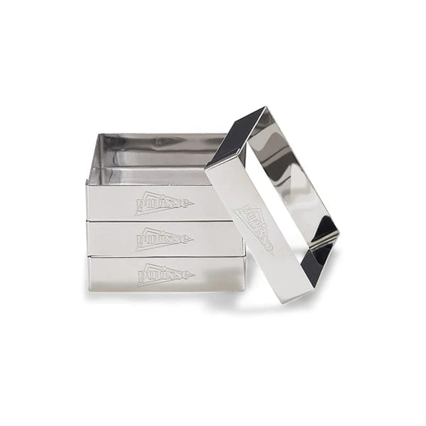4 cadres à tarte inox 8 cm Patisse