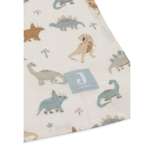 Lot de 2 langes en gaze de coton larges 115x115cm Roarsome - Multicolor - JOLLEIN