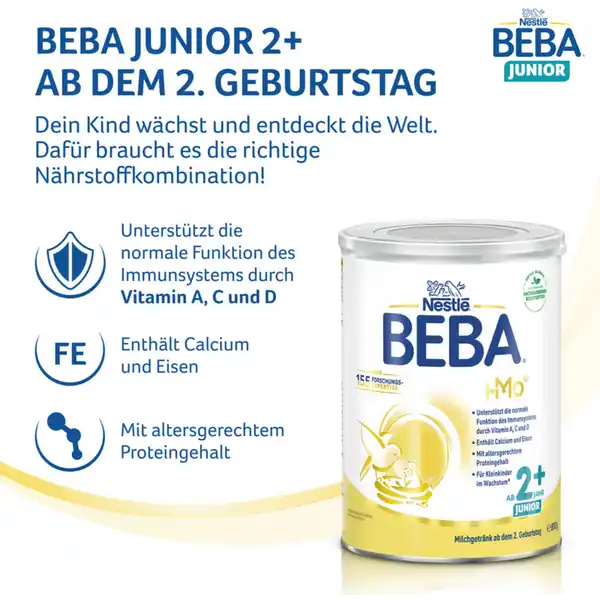 Kindermilch 2+ ab dem 2. Geburtstag
