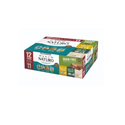 Naturo Adult Multipack Alimento Úmido Sem Grãos, Sabores Variados para Cães