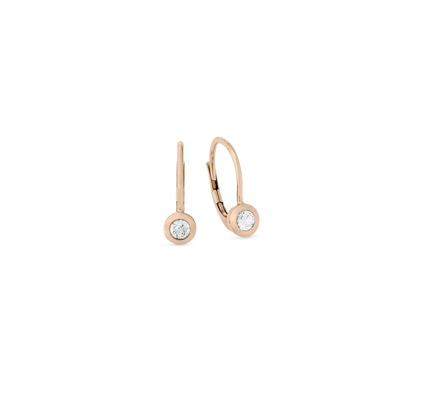 Elegante Ohrringe in Roségold mit Brillant