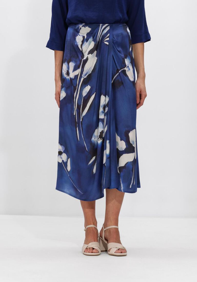 blauwe caroline biss midirok 1782