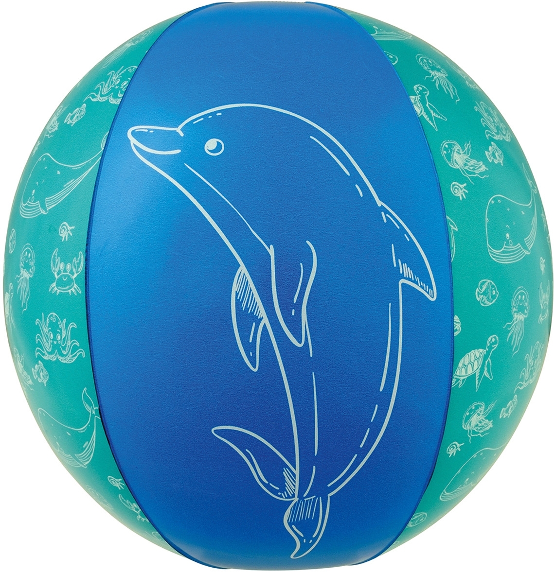 Happy People Strandball blau mit Motiv