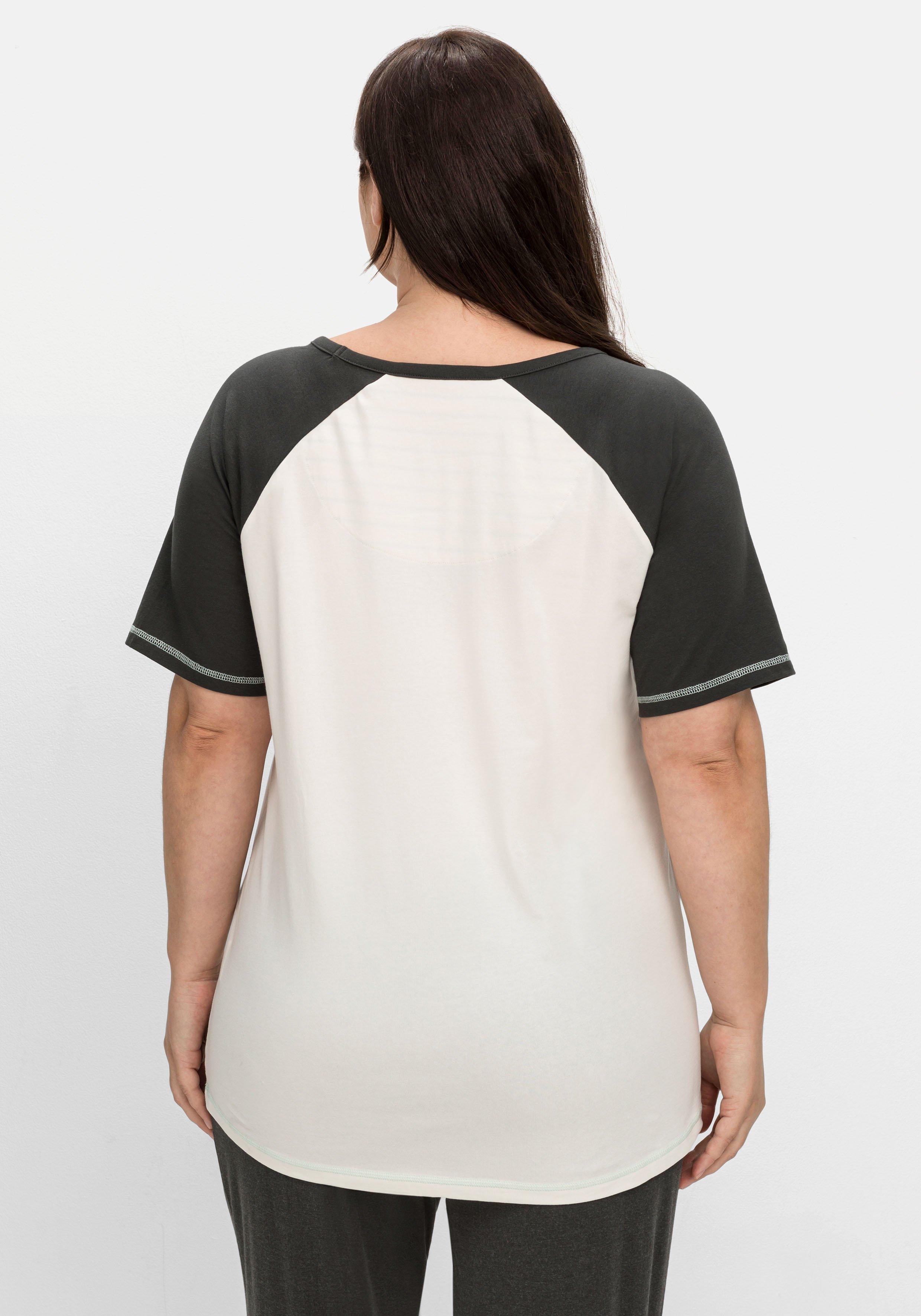 Schlafshirt mit Raglanärmeln und Wordingprint