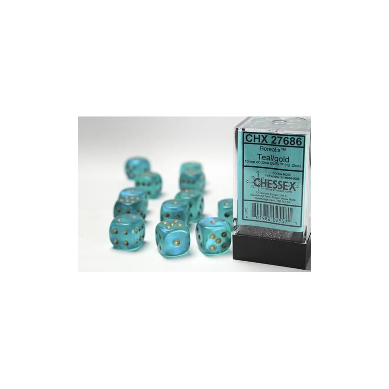 Pack de 12 dés D6 * borealis * SARCELLE