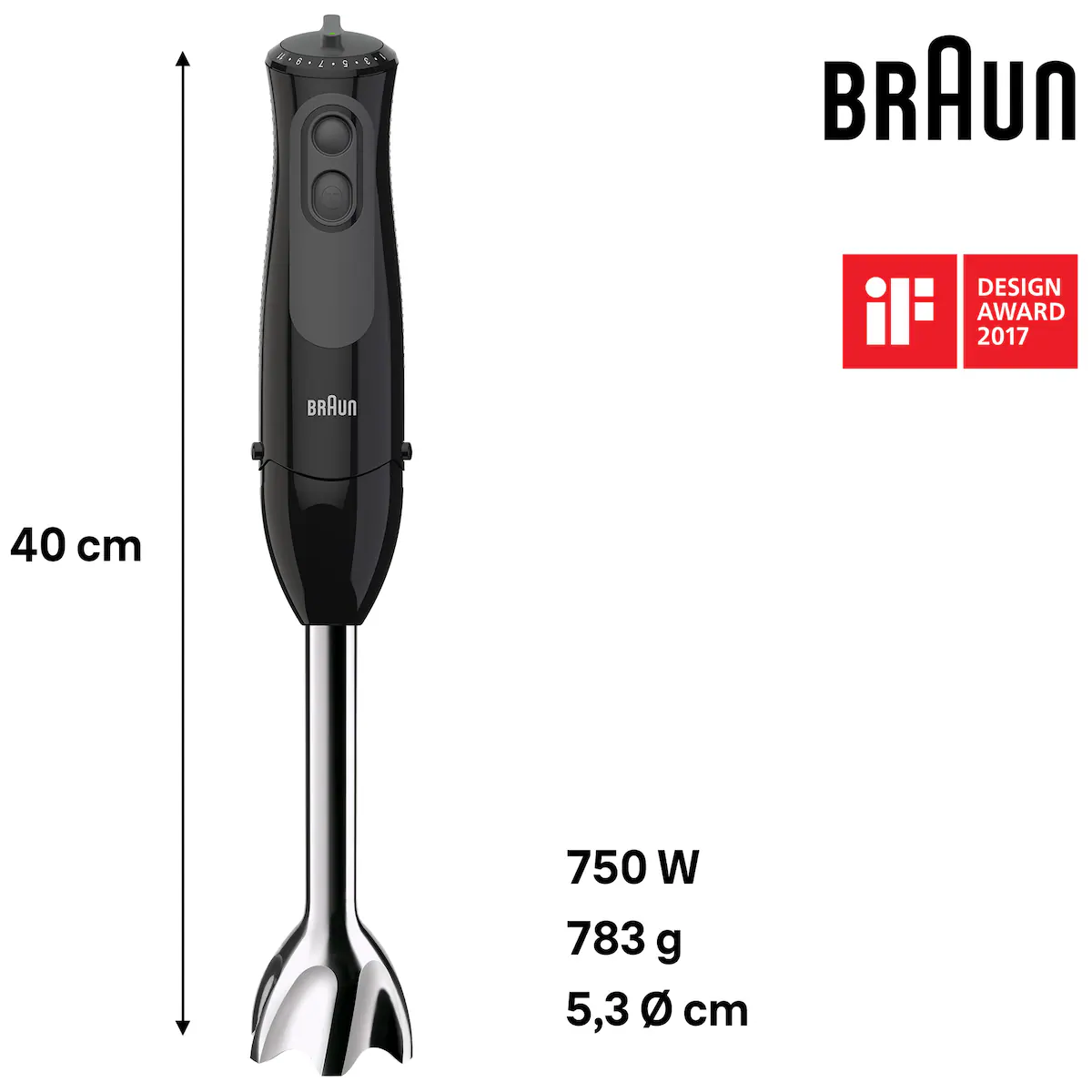 Braun MultiQuick 3 Stavmikser MQ3135BK