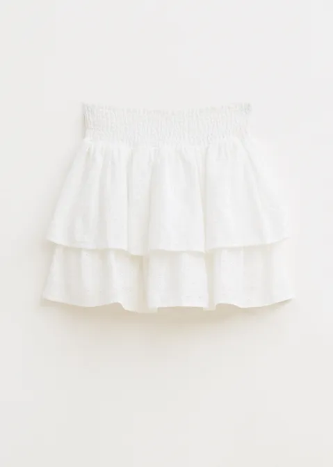 Rok met broderie wit (WIT)