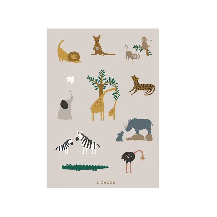 LIEWOOD - Beverly Poster, 50 x 70 cm, all together / sandy