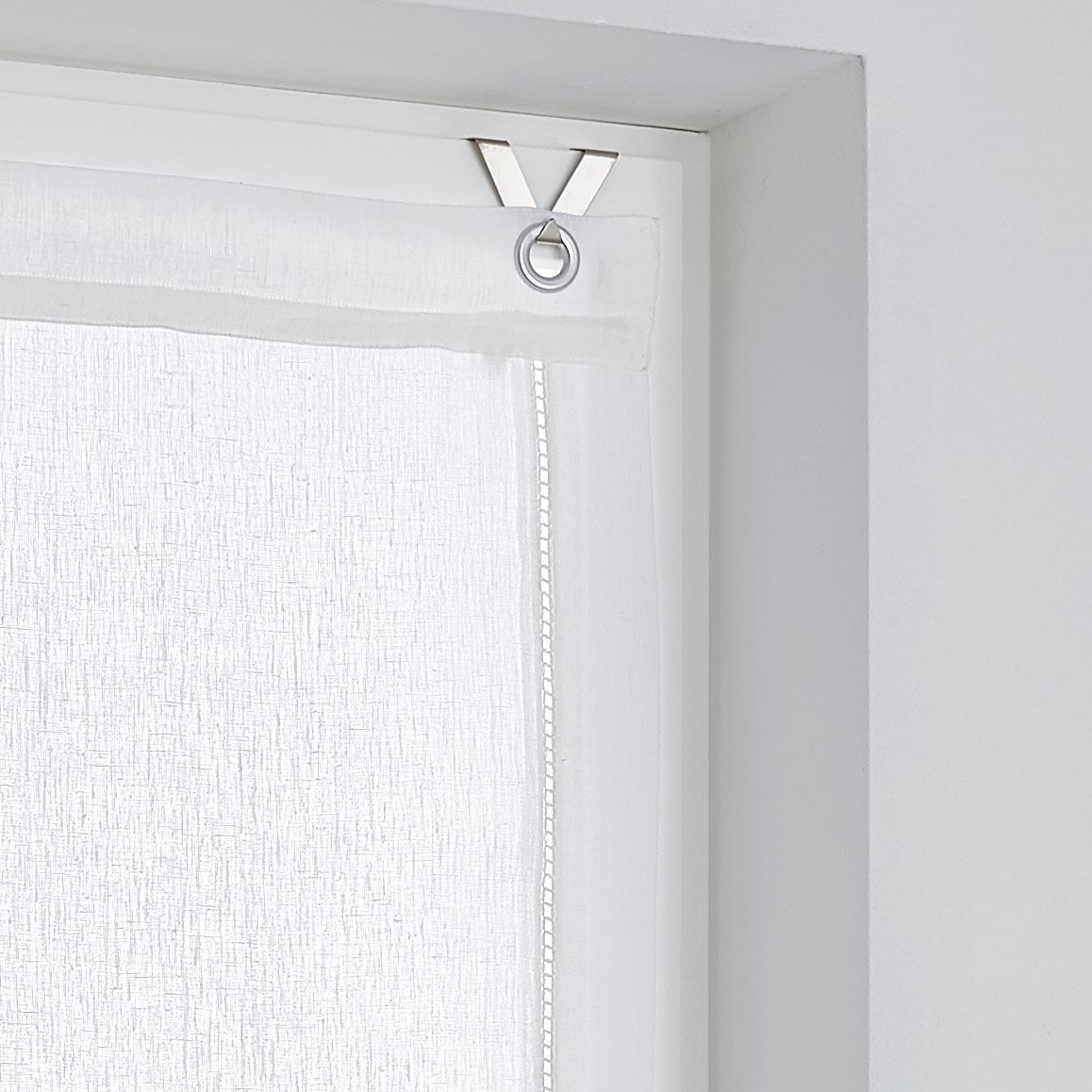 Kutti Raffrollo »Hedda« mit Hakenaufhängung ohne Bohren freihängend mit Fensterhaken,  blickdicht, lichtdurchlässig