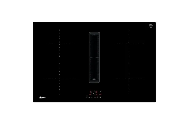 Neff N 50 T48CB1AX2 - Induktions kogeplade - 4 plader - Niche - bredde: 75 cm - dybde: 49 cm - Klasse B - rammeløs - sort med downdraft-udstødning (ekstraktion og recirkulation med ekstra ekstraktion og recurkulationssæt)
