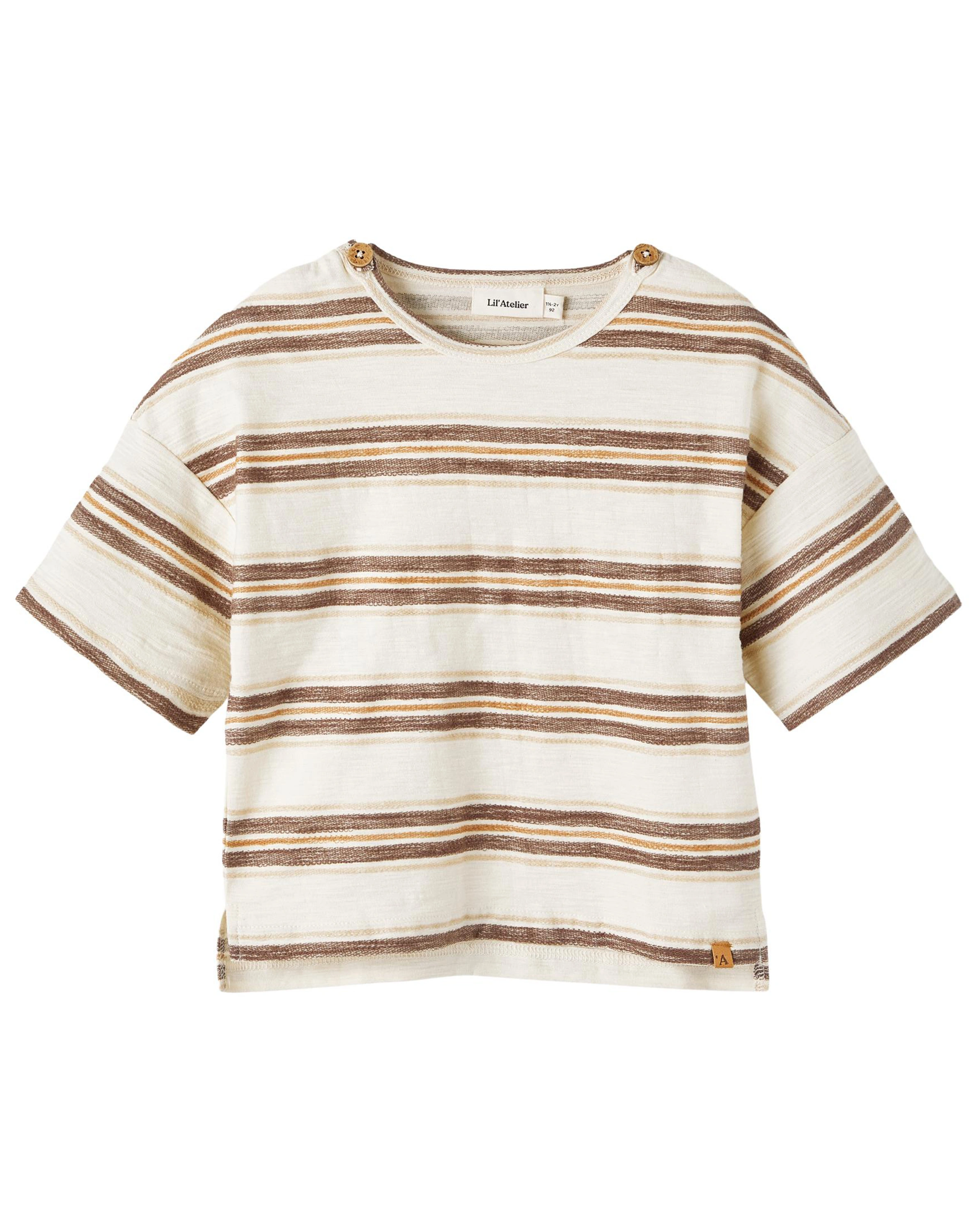 Jersey-T-Shirt NMMDODO STRIPED in turtledove
