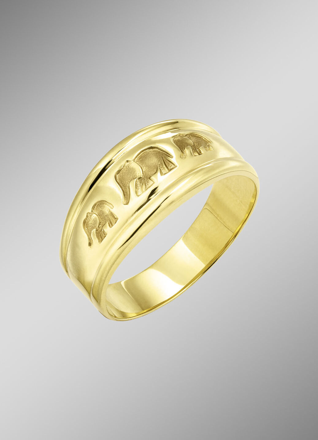 Mattierter Damenring aus Gold