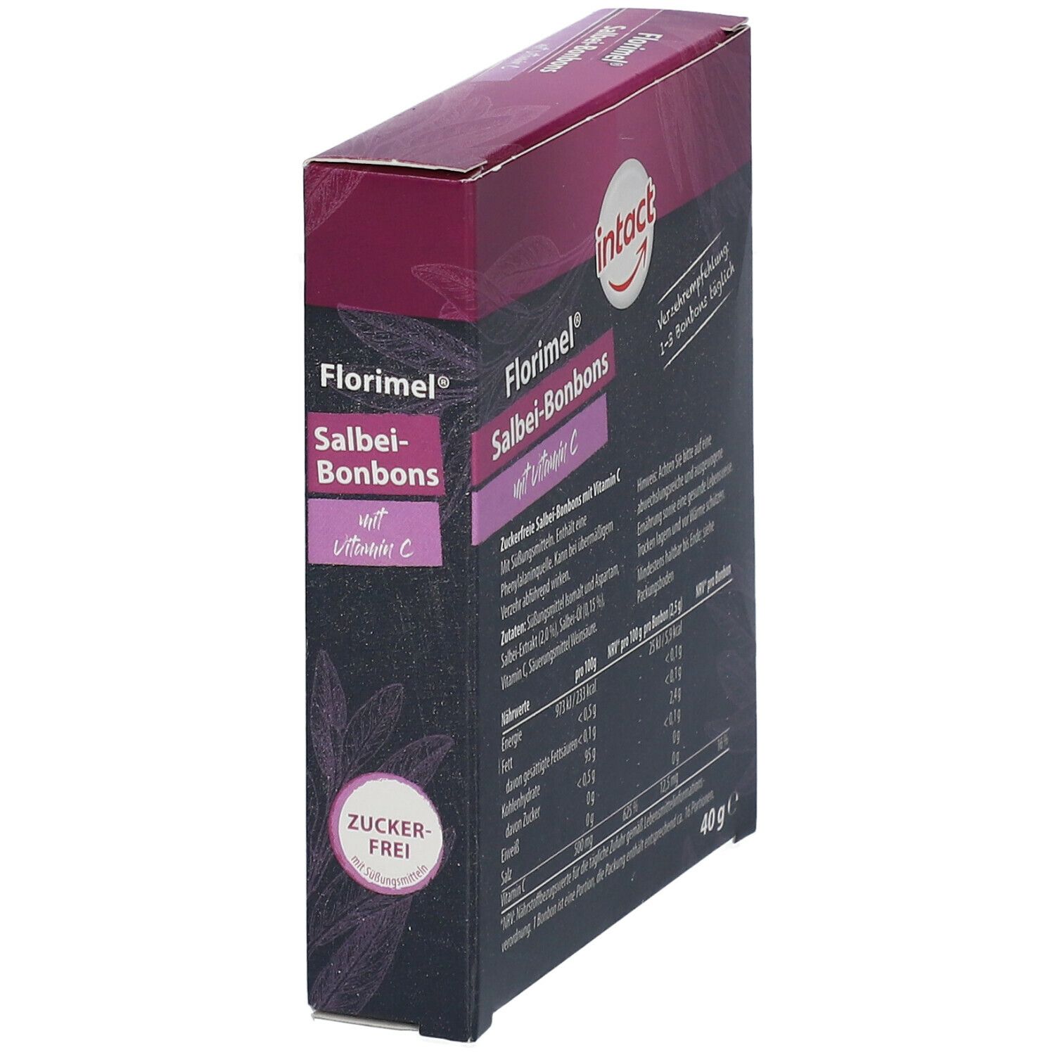 Florimel Salbei Bonbons mit Vitamin C zuckerfrei