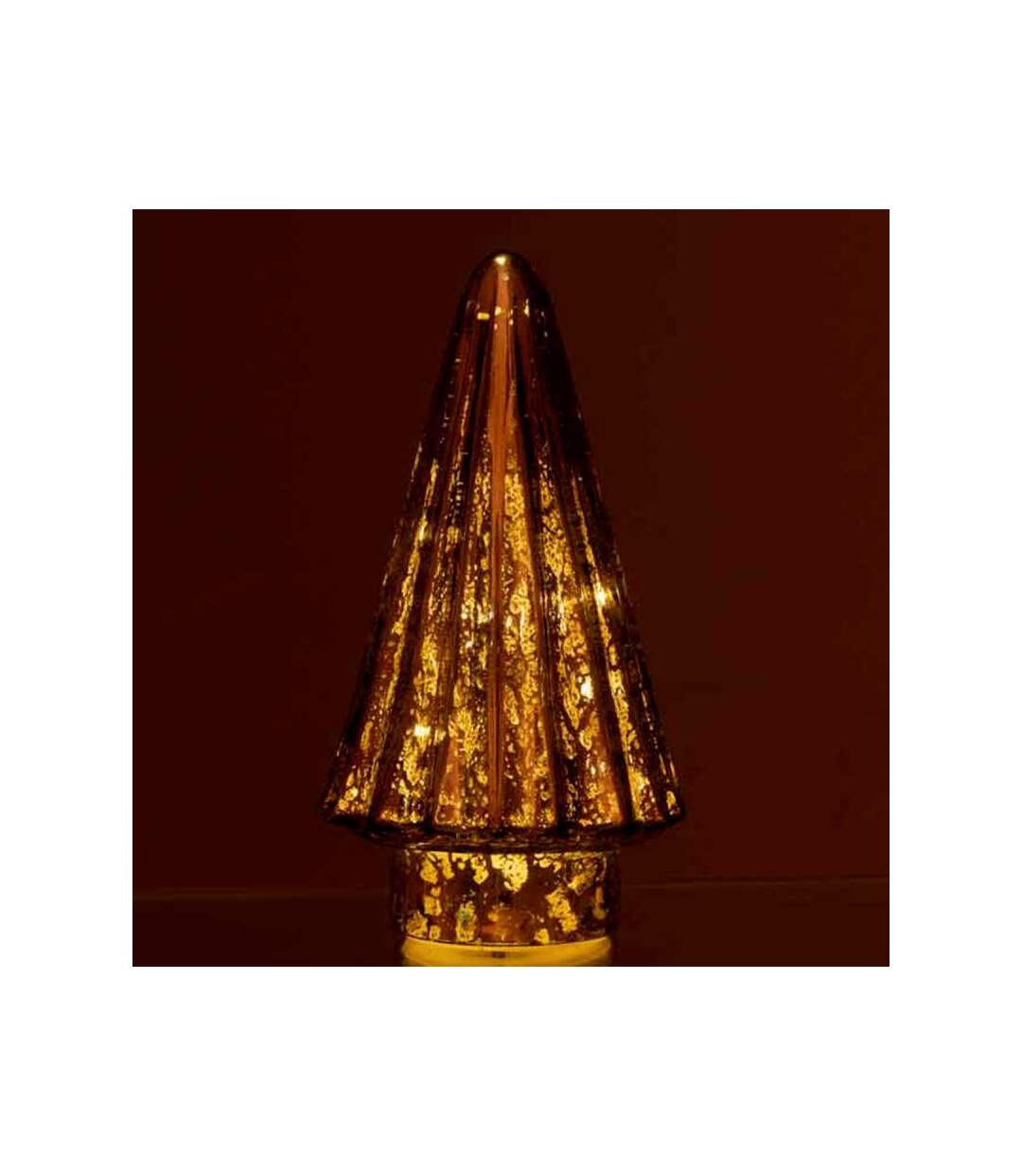 Paris Prix - Sapin De Noël En Verre led 19cm Marron