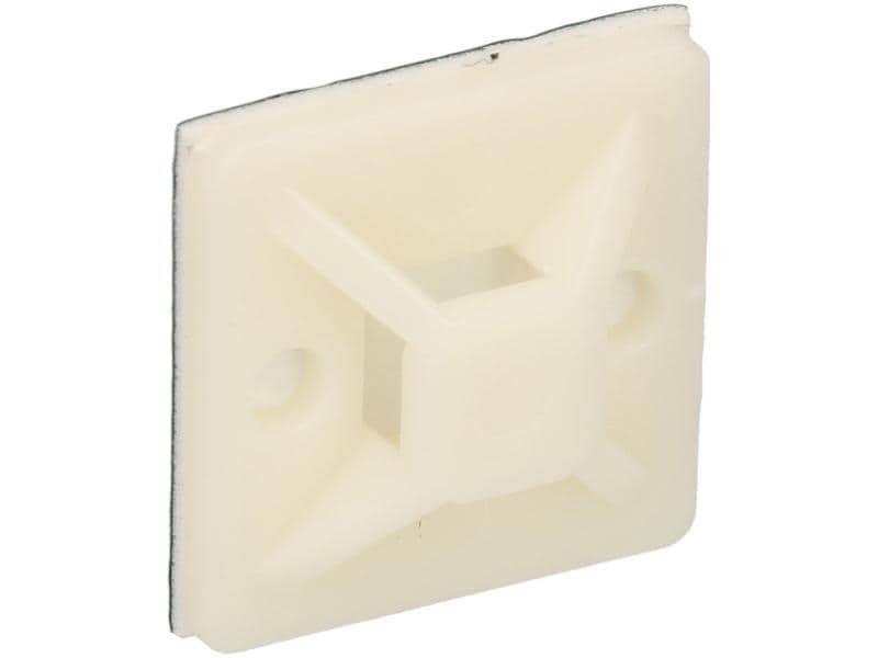 Max Hauri Befestigungssockel Weiss 19 mm x 19 mm Kabelbindersockel für Kabelbinder bis 3.6 mm