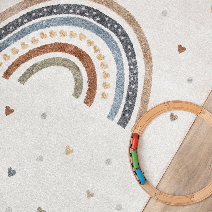 Wasbaar kindervloerkleed - Ravi Rainbow Multicolor