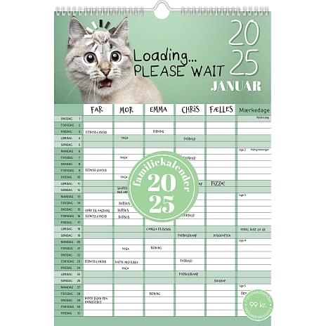 Familiekalender 2025 - dyr