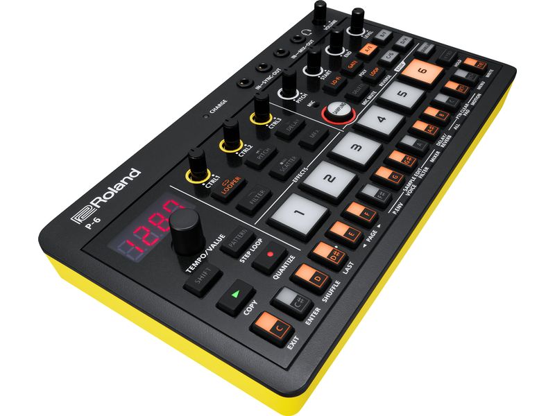 Roland Synthesizer AIRA P-6 Creative Sampler Kombiniert die berühmte Roland Sampling-Technologie mit fortschrittlichem Granular-Sounddesign und einem leistungsstarken Sequenzer in einem Gerät im Taschenformat
