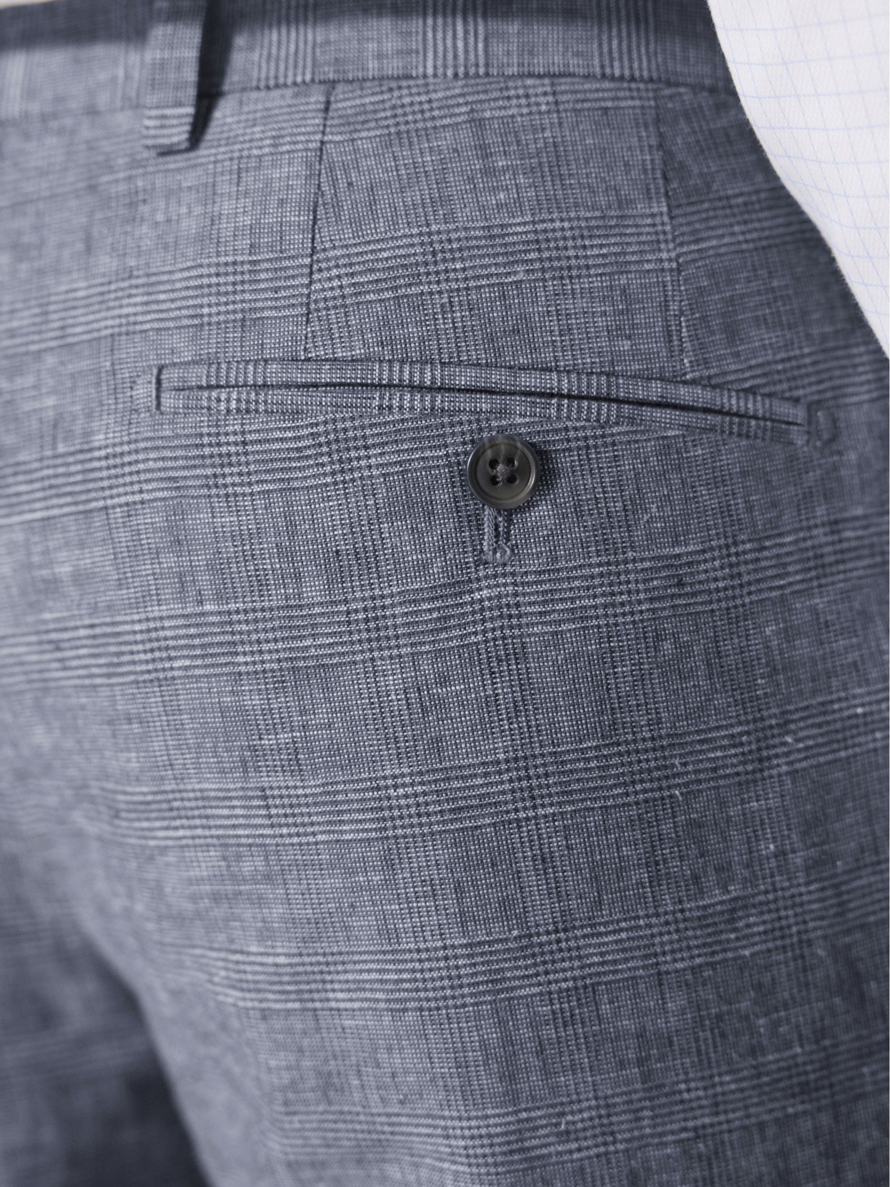 Blauw - Slim-fit kostuum van linnemix: broek