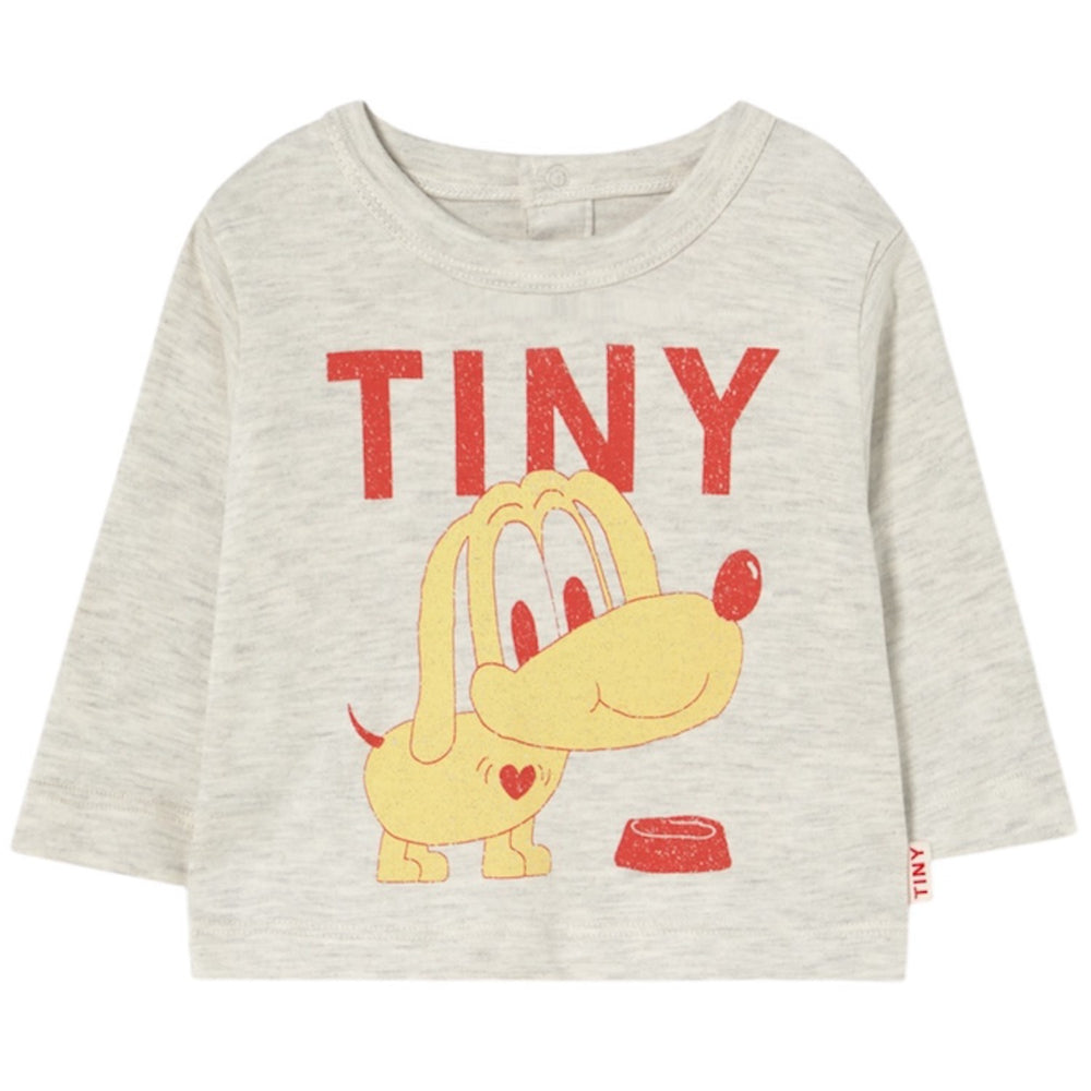 Køb TinyCottons Light Cream Heather Puppy Graphic Baby Bluse
