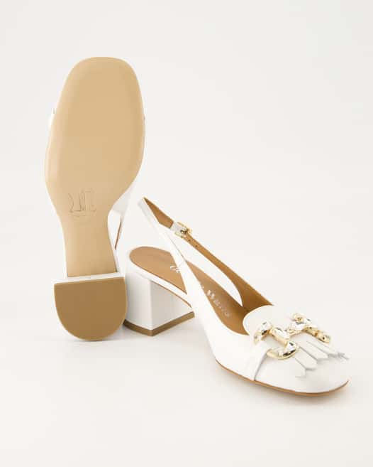 George Watts L6002 Slingpumps in Weiß