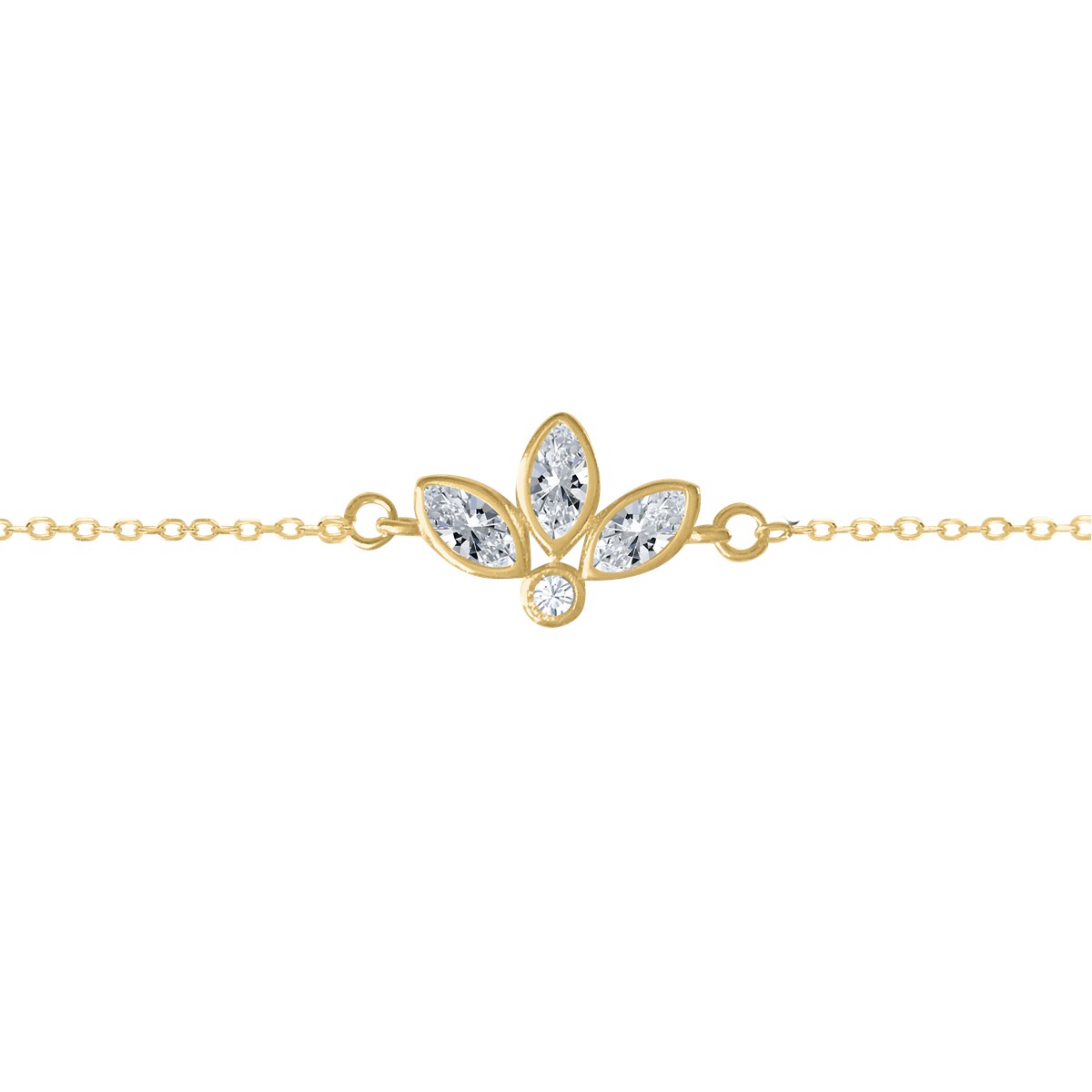 Bracelet plaqué or oxyde
