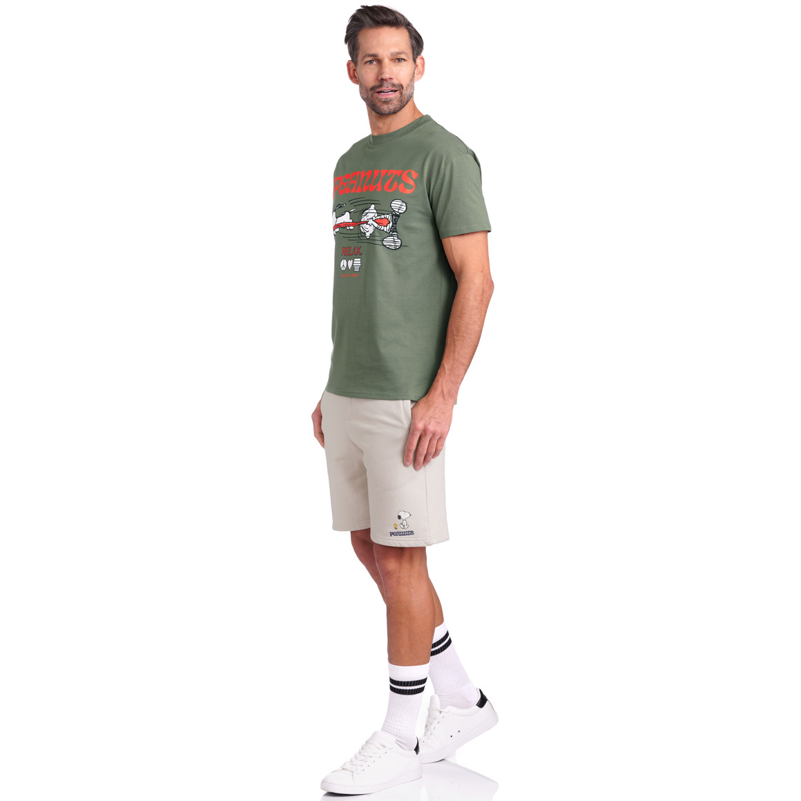 Jonas Nielsen Peanuts Shorts mit Stickerei hellbeige