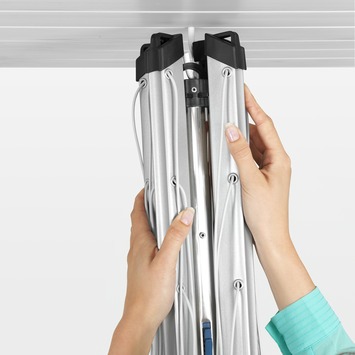 Brabantia Topspinner Droogmolen - met Metalen Grondanker - 50 m - Metallic Grey