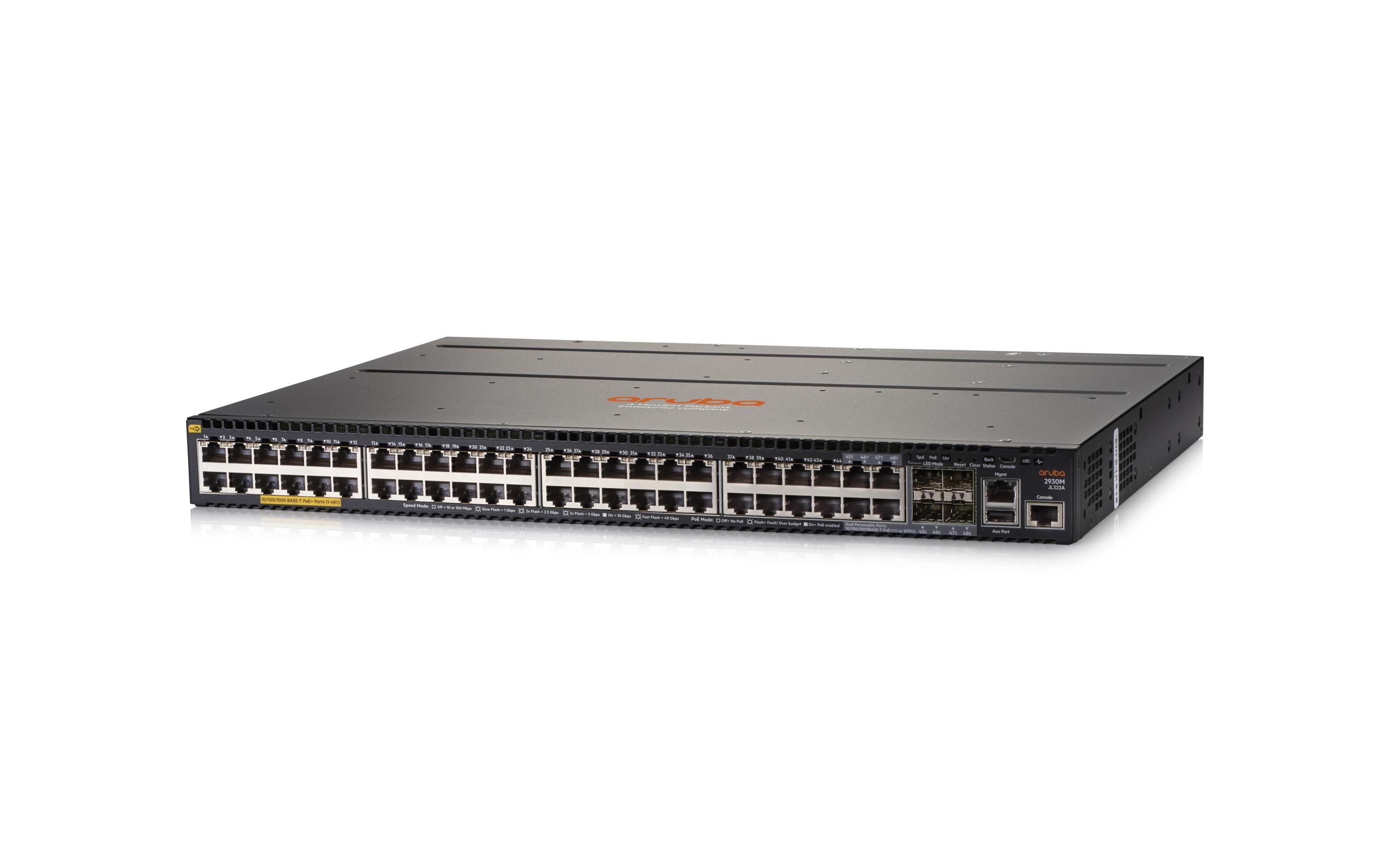 PoE+ Switch 2930M-48G-PoE+ 48 Port<br>Layer-3-Switch zur Rackmontage mit PoE