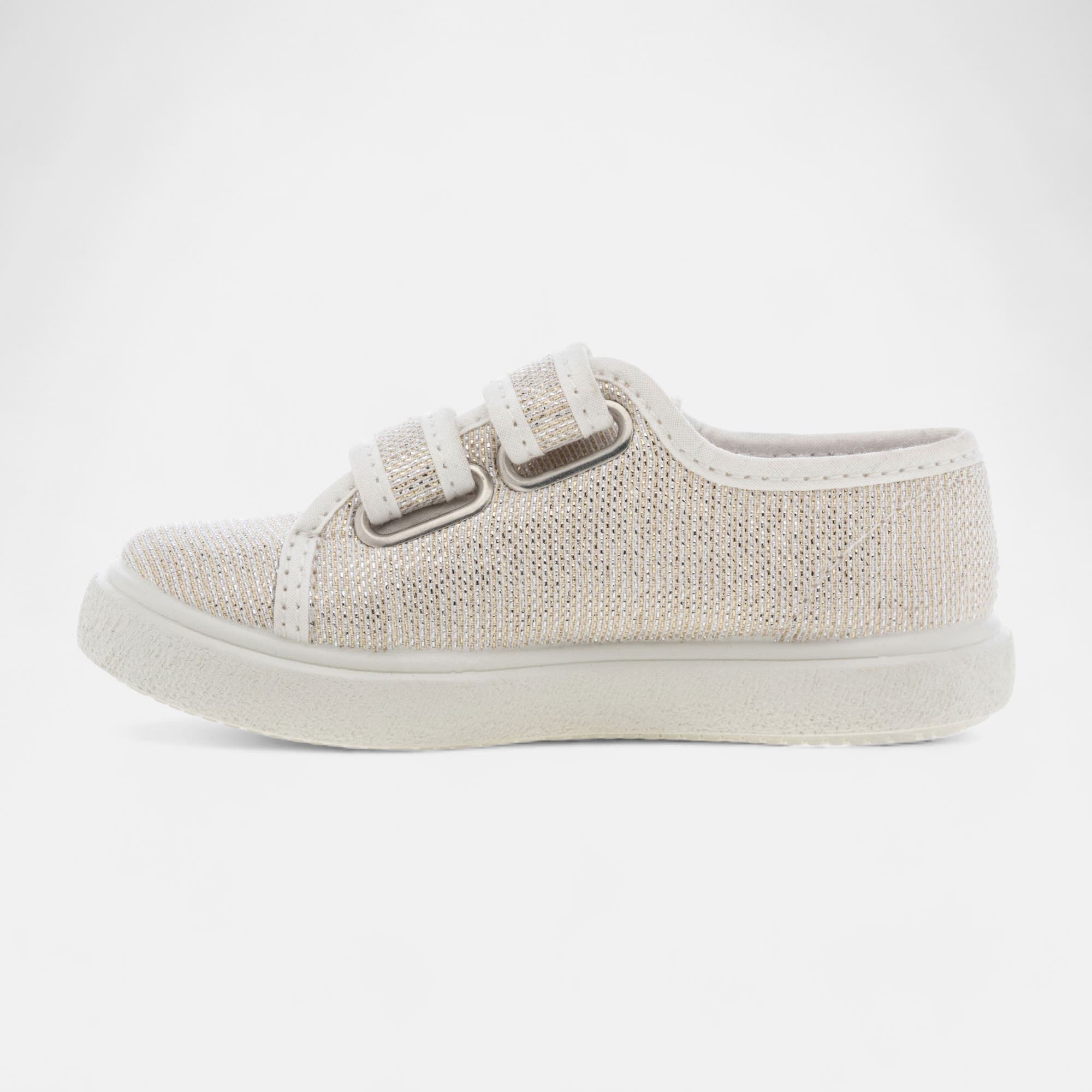 Baskets en toile Bébé fille argent