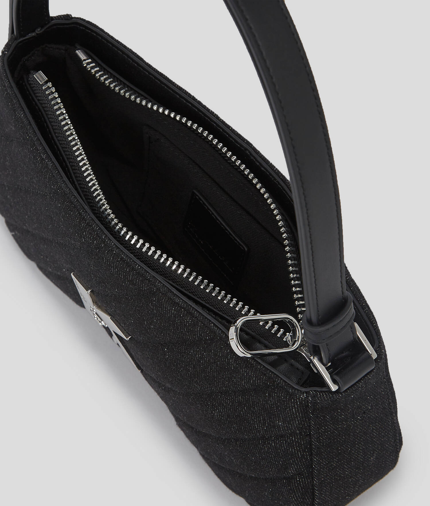 SAC PORTÉ ÉPAULE LUNETTES DE SOLEIL MATELASSÉ - Denim Noir