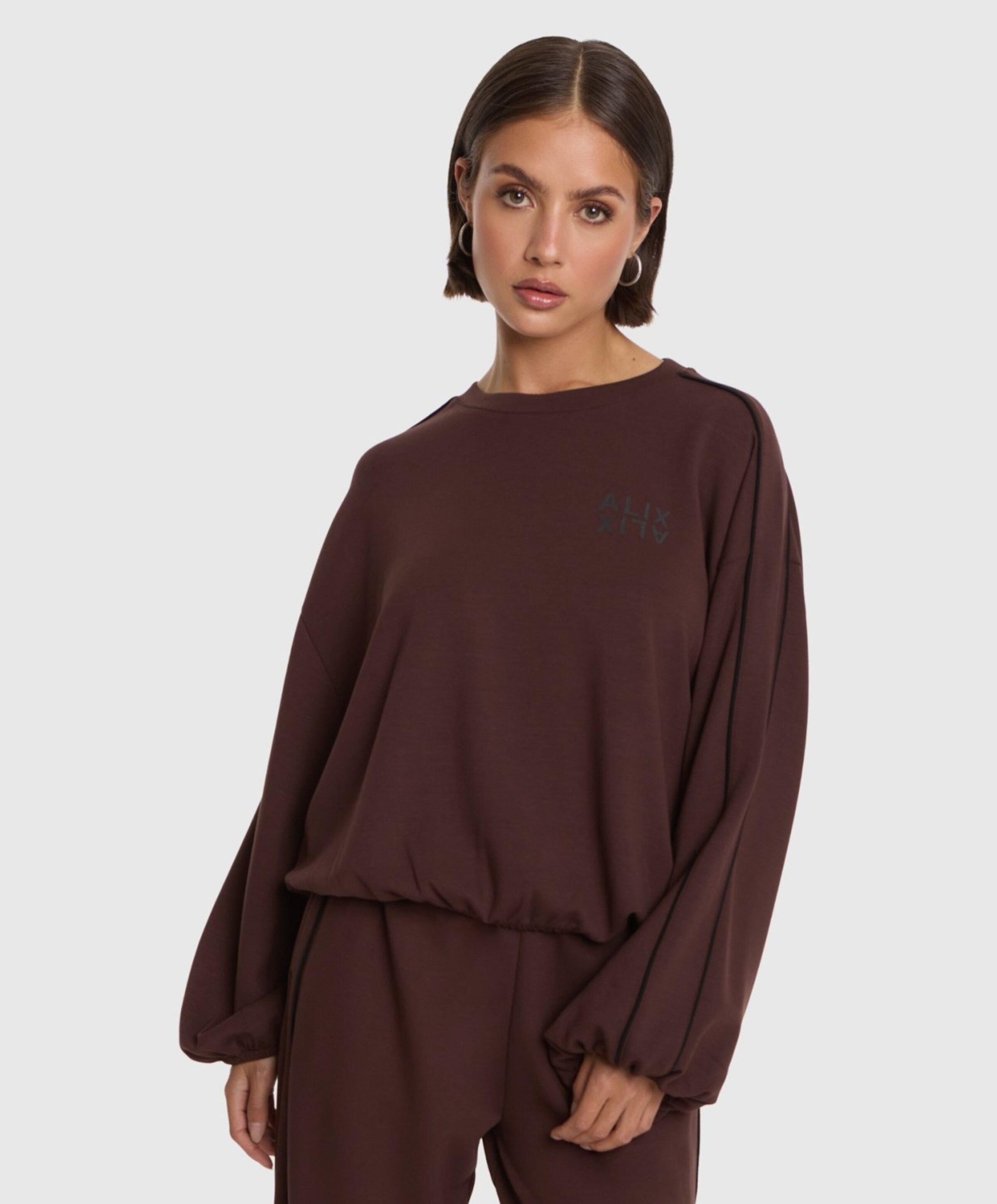 Alix The Label Dames sweater bruin