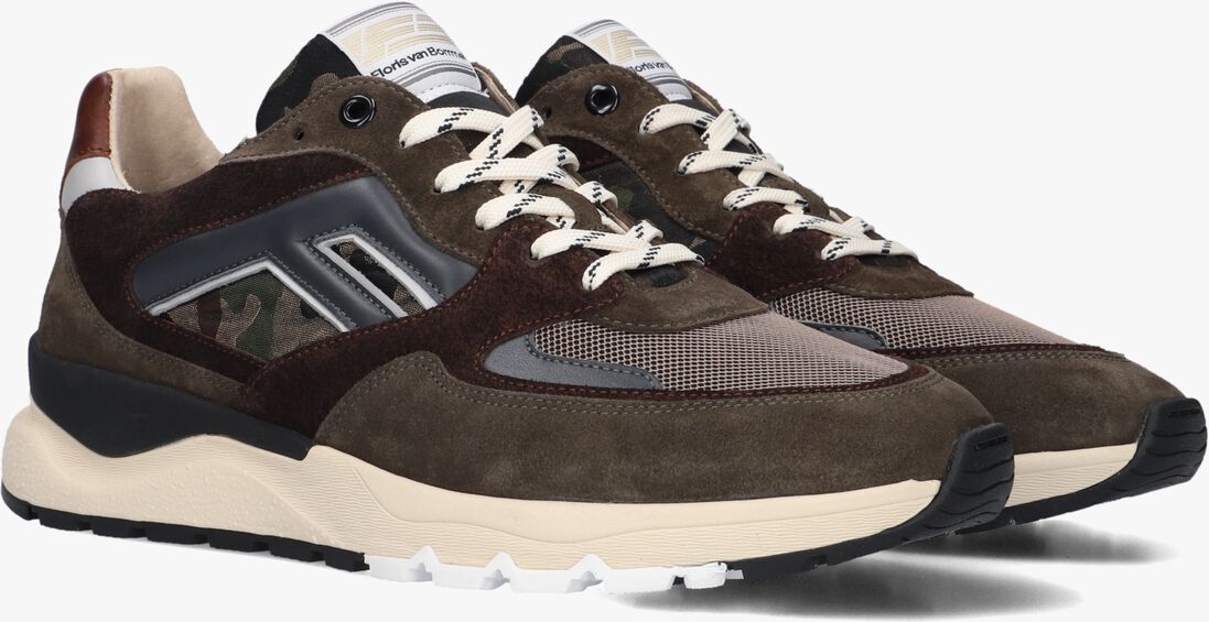 groene floris van bommel lage sneakers sfm-10154 de treener