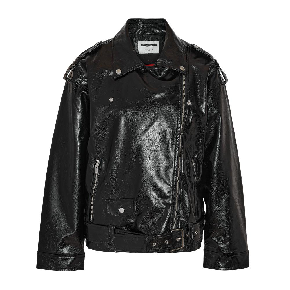 Noisy May Veste Similicuir Noir Femme Noisy May Paulina Biker