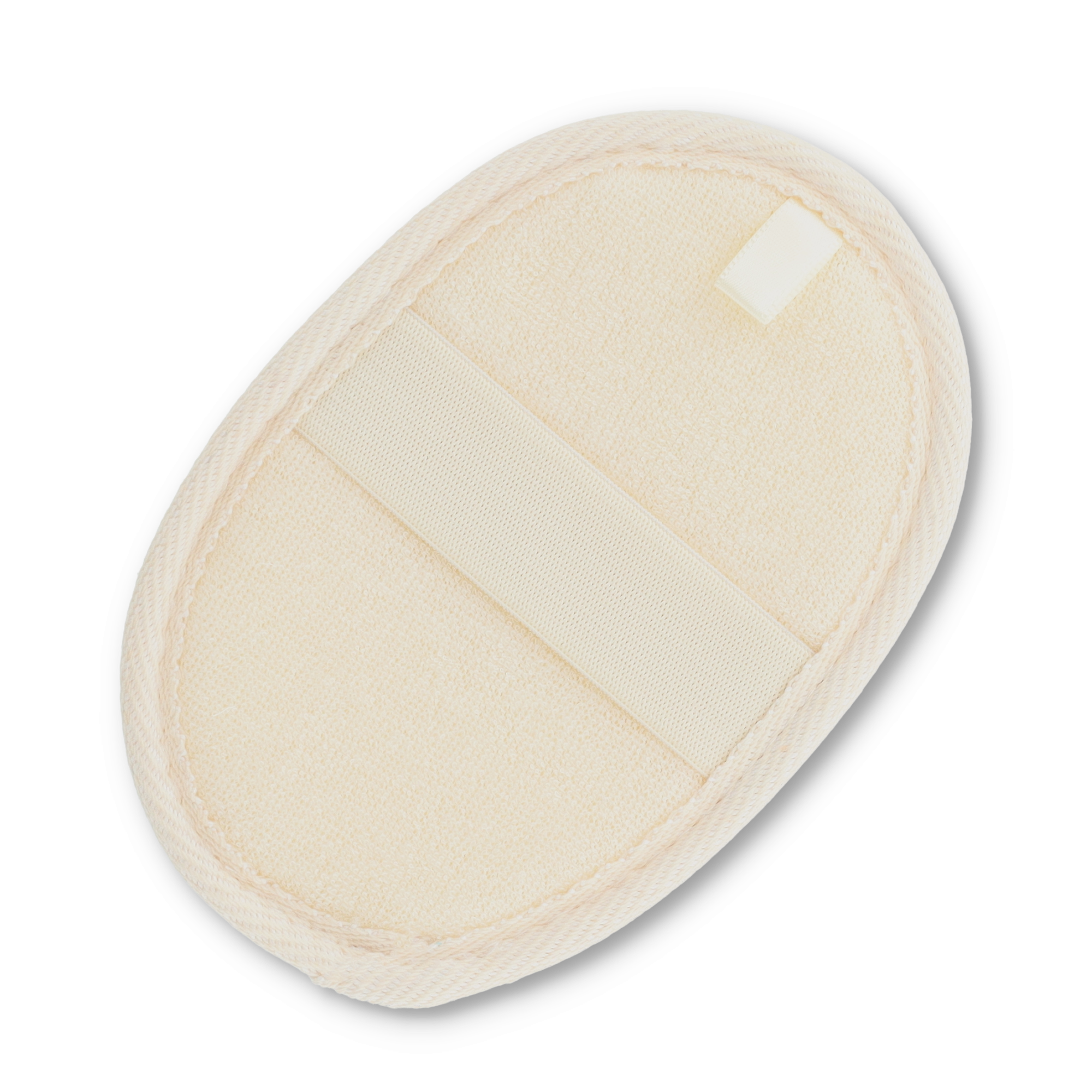 Natürlicher Luffaschwamm Peeling Duschschwamm Massage Badeschwamm mit Handschlaufe - Beige