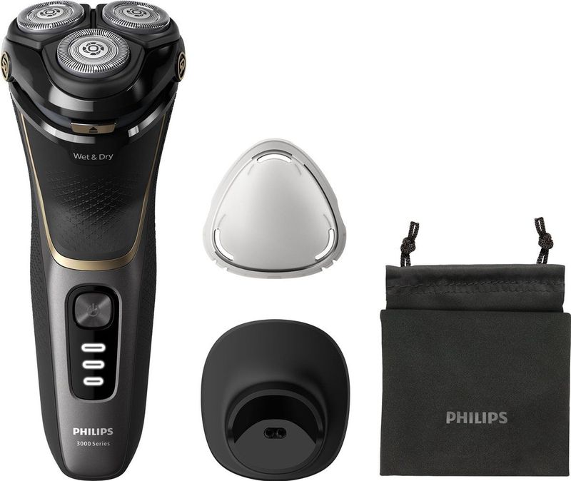 Philips - Shaver S3000 - Elektrisch Scheerapparaat - Diepzwart - SkinProtect-technologie