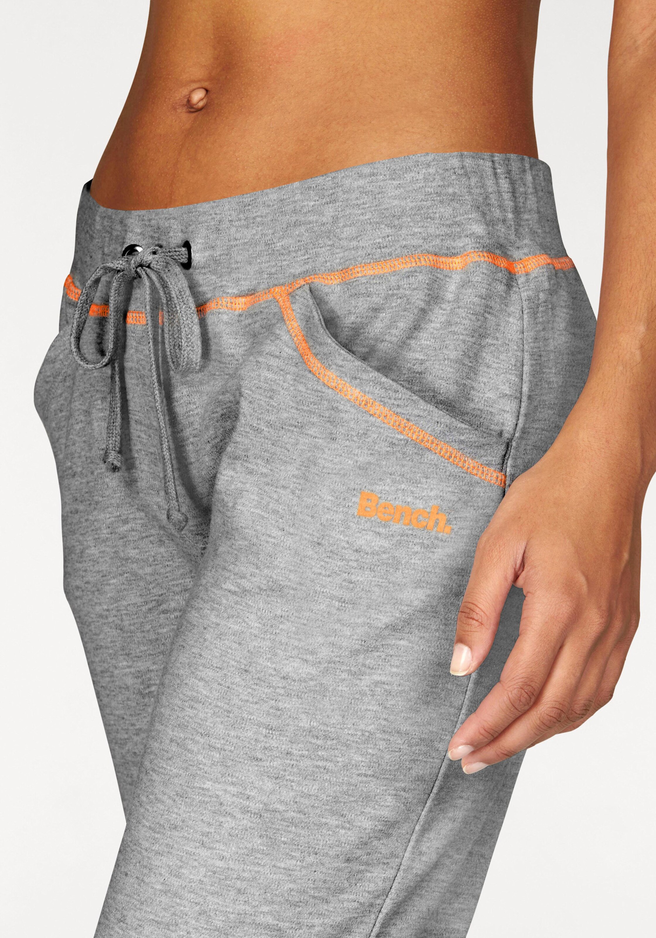 Relaxhose in hellgrau-orange