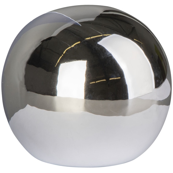 Dekokugel - aus Dolomit - Ø = 9,5 cm - silber