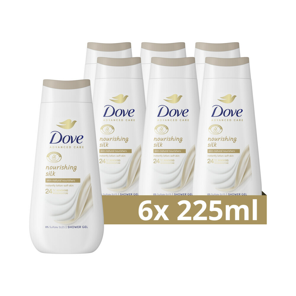 6x Dove Douchecrème Nourishing Silk225 ml