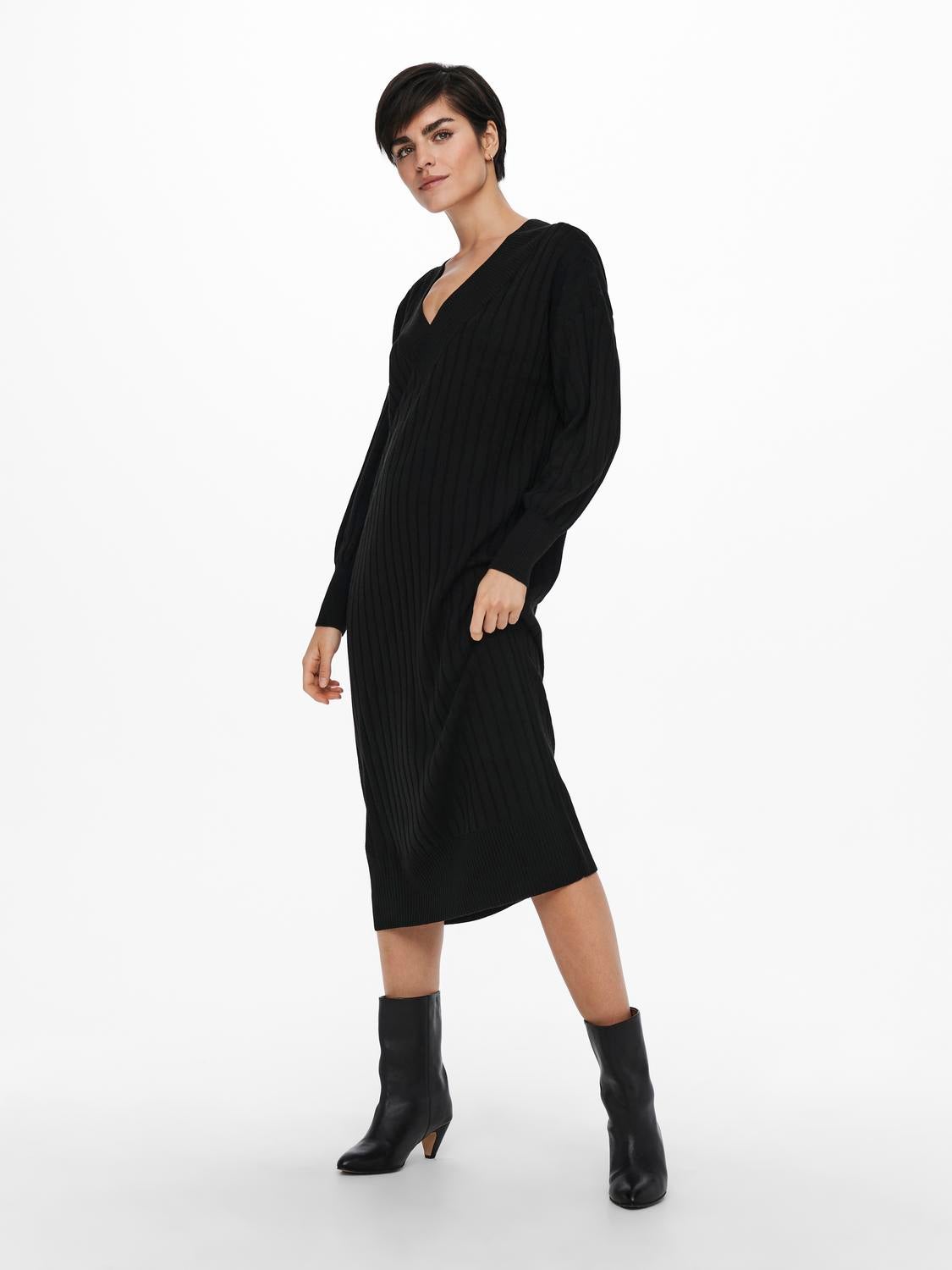 ONLNEW Langes Kleid Black