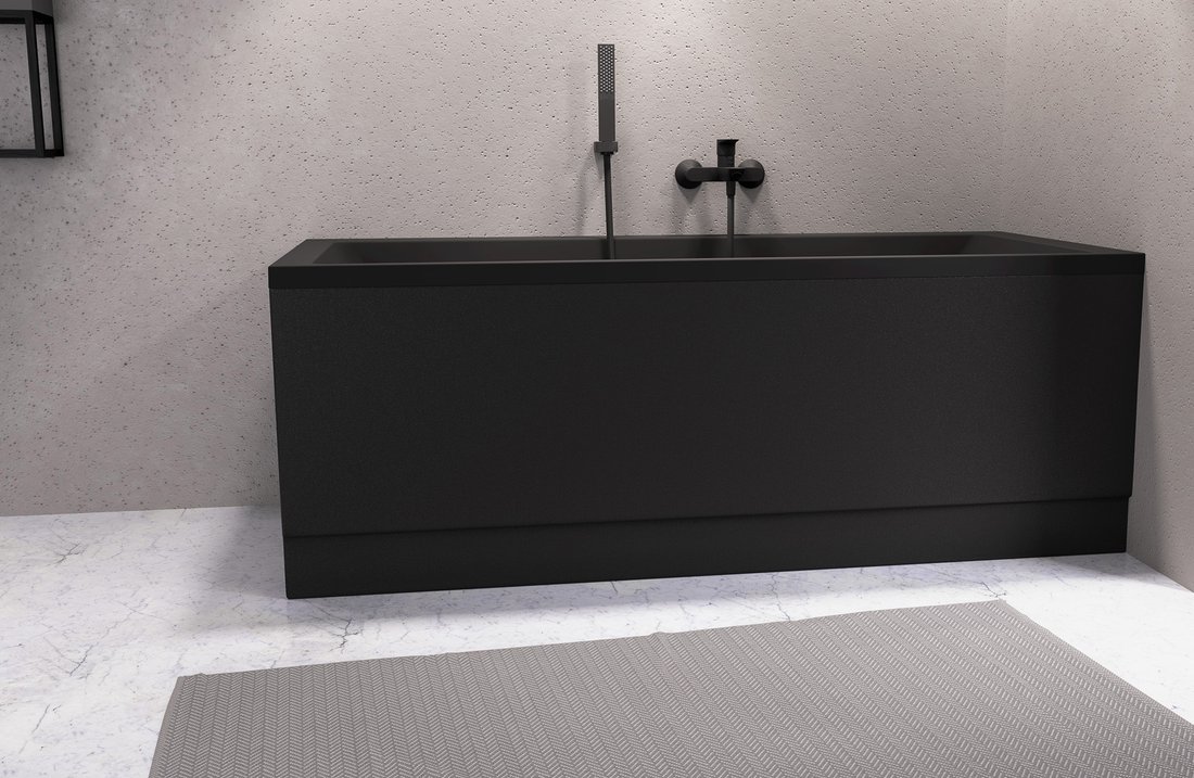 Polysan Couvert voorpaneel rechts mat zwart 170x52cm