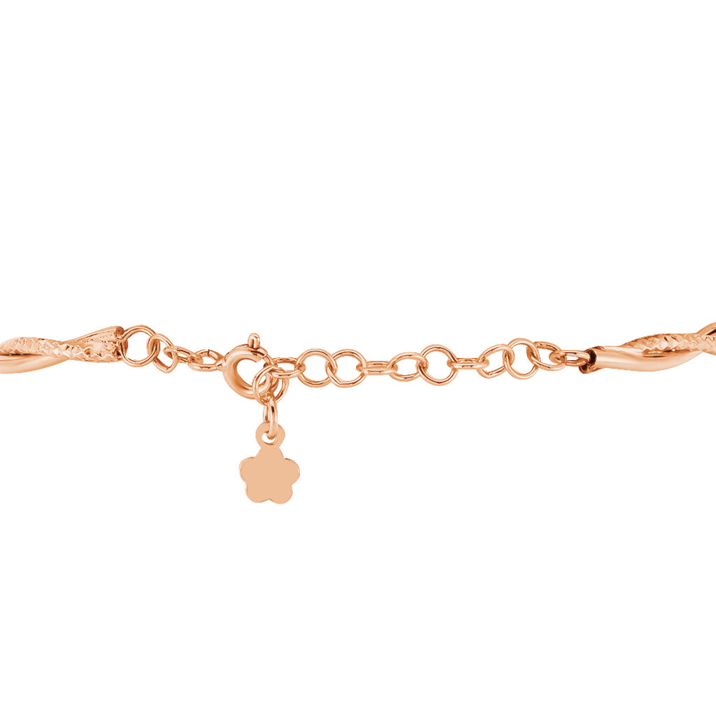 Bracelet Abie Torsade Argent Rose