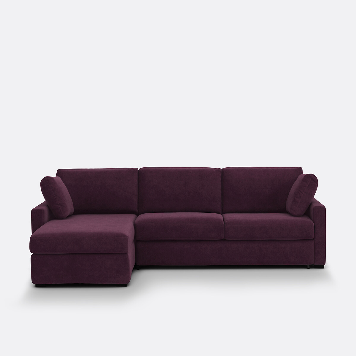 LA REDOUTE INTERIEURS<br>Sofá cama de canto em veludo, Bultex, Timor