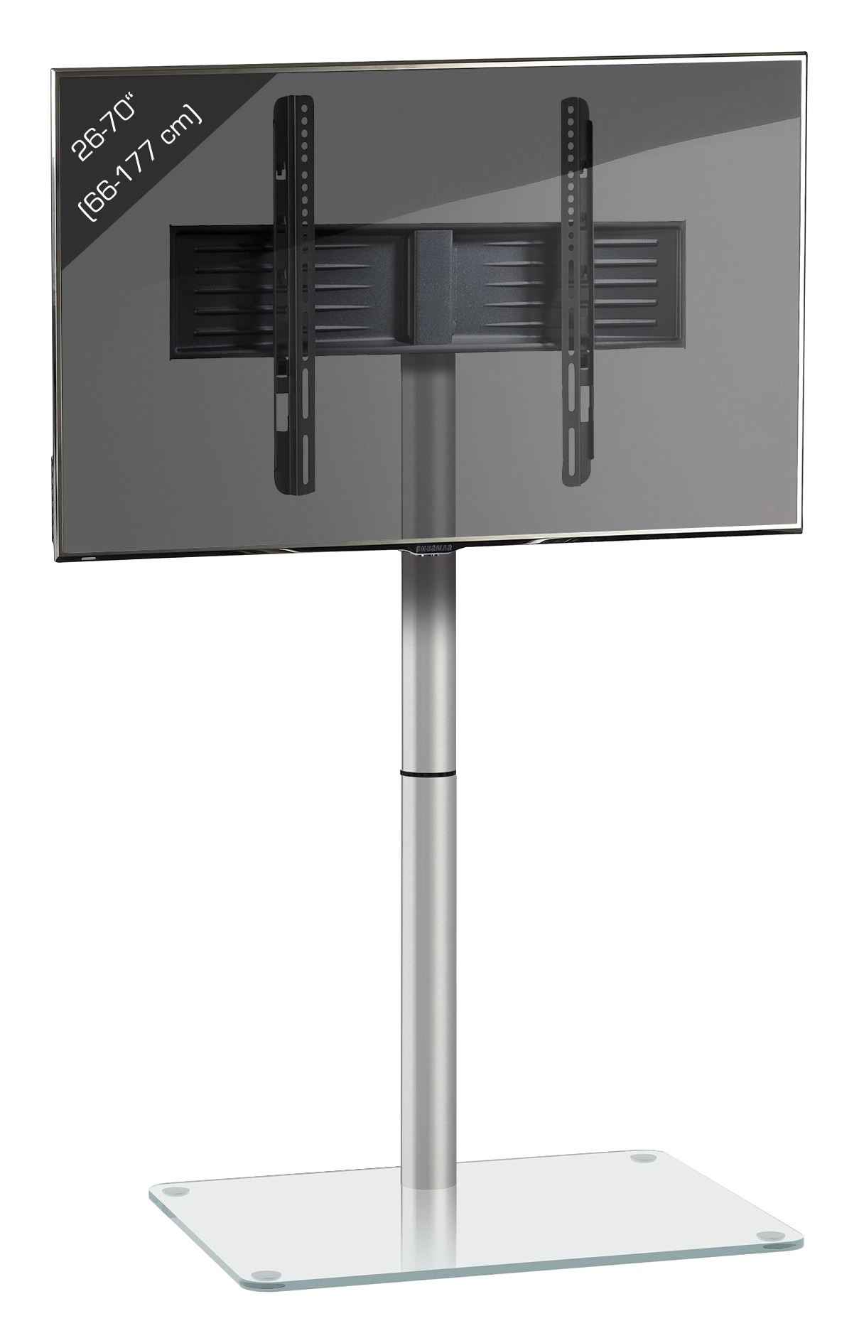 VCM Universal TV VESA Standfuß Ständer Fernseh Rack Alu Glas Alani
